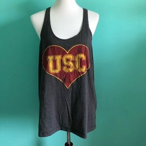 USC heart ❤️ oversized racerback tank